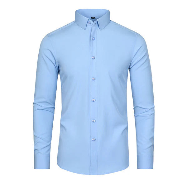 Men's Silky Wrinkle Resistant Solid Color Stretch Shirt🔥💕