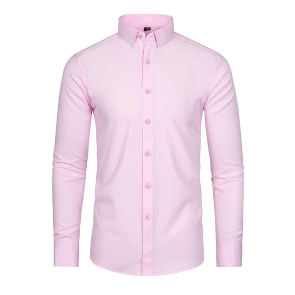 Men's Silky Wrinkle Resistant Solid Color Stretch Shirt🔥💕