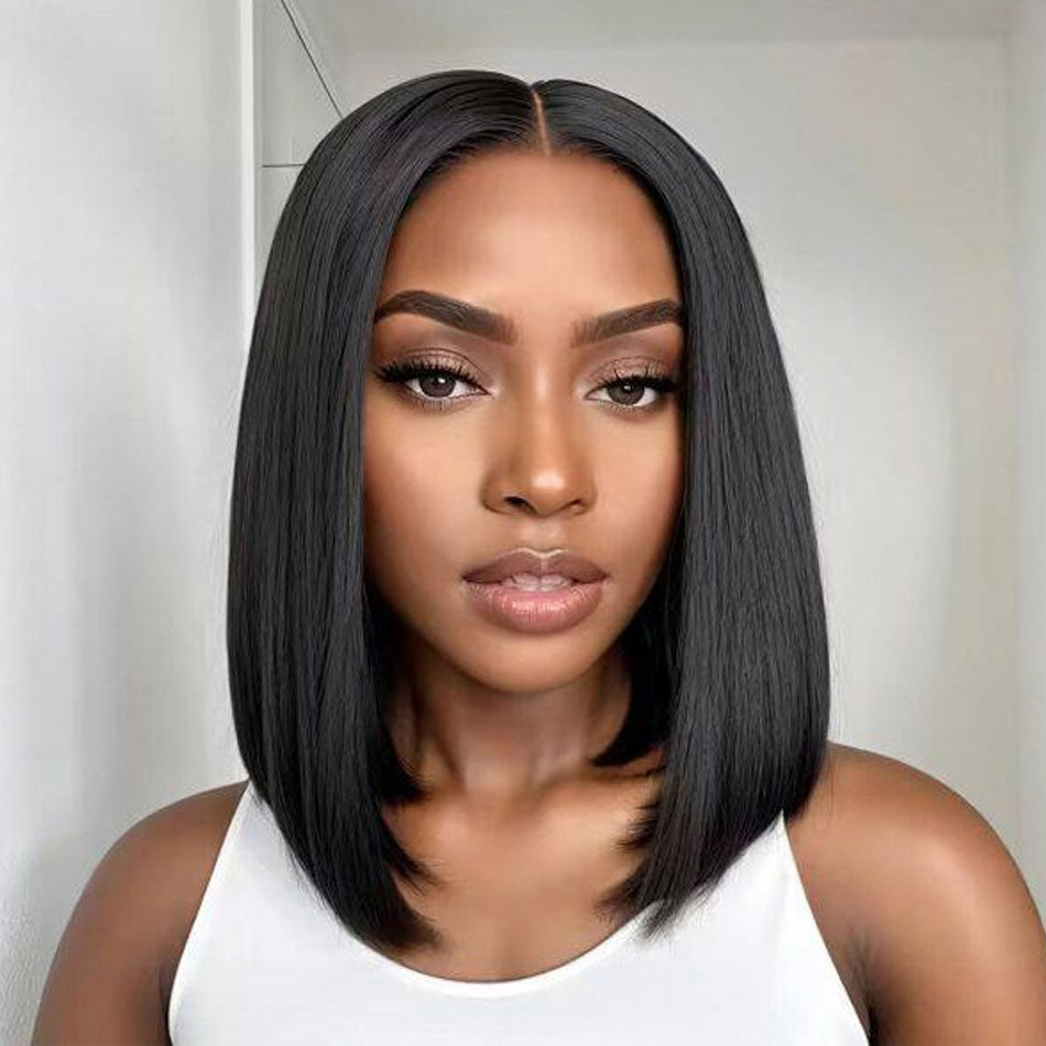 Short Bob Wig Straight Human Hair Glueless 6x5 13x4 HD Lace Bob Wig