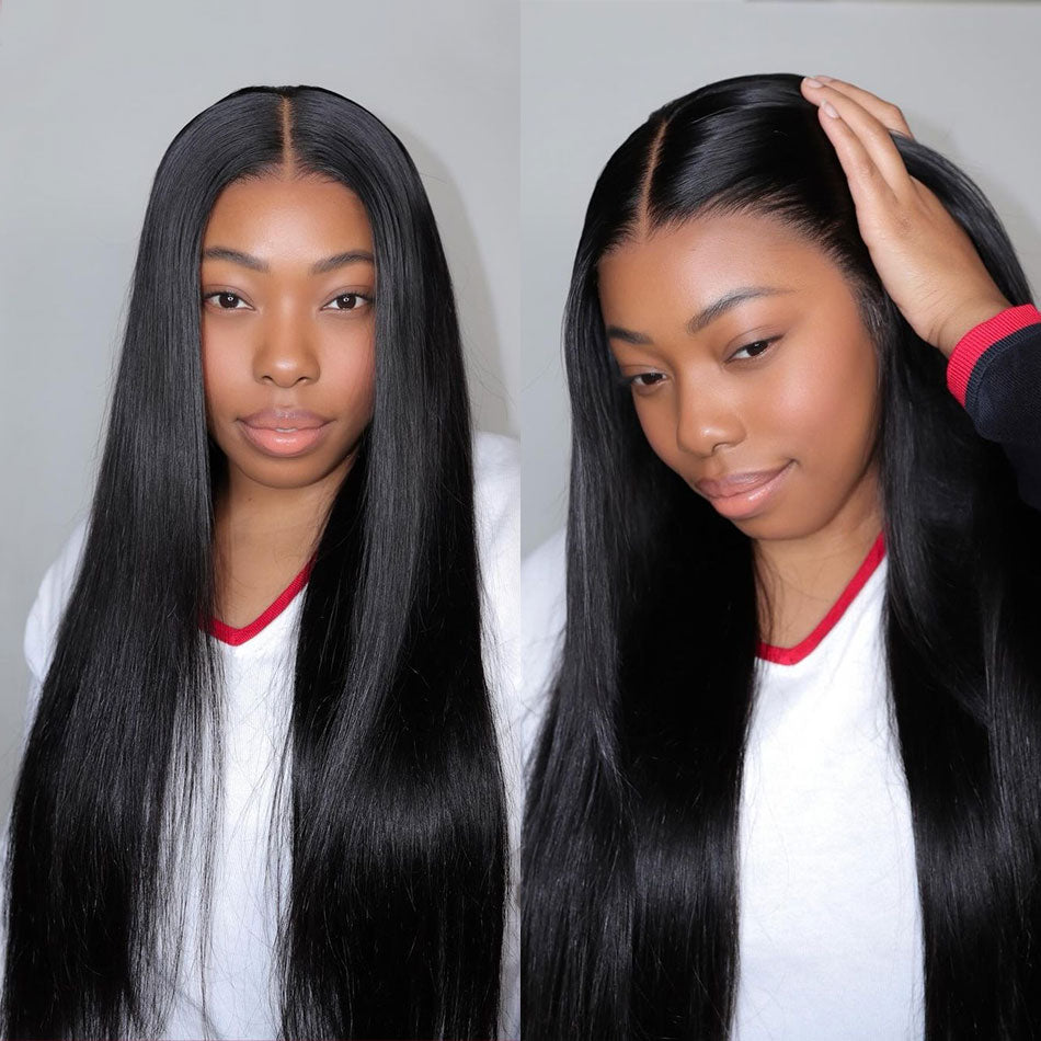 Pre-bleached Knots Glueless Silky Straight Hair 13x4 13x6 Full Frontal Lace Wigs | Real HD Wig