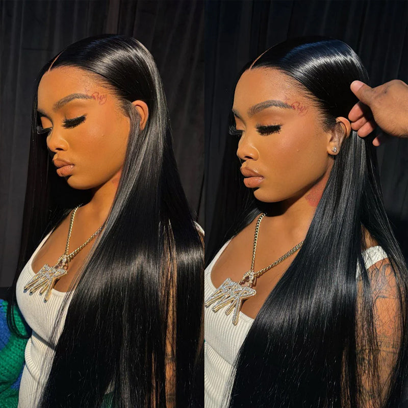 Pre-bleached Knots Glueless Silky Straight Hair 13x4 13x6 Full Frontal Lace Wigs | Real HD Wig