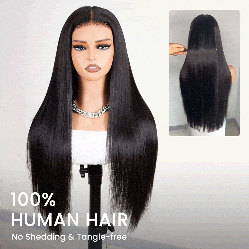 Pre-bleached Knots Glueless Silky Straight Hair 13x4 13x6 Full Frontal Lace Wigs | Real HD Wig