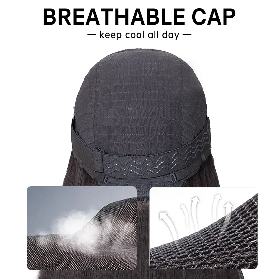 Pre-bleached Knots Glueless Silky Straight Hair 13x4 13x6 Full Frontal Lace Wigs | Real HD Wig