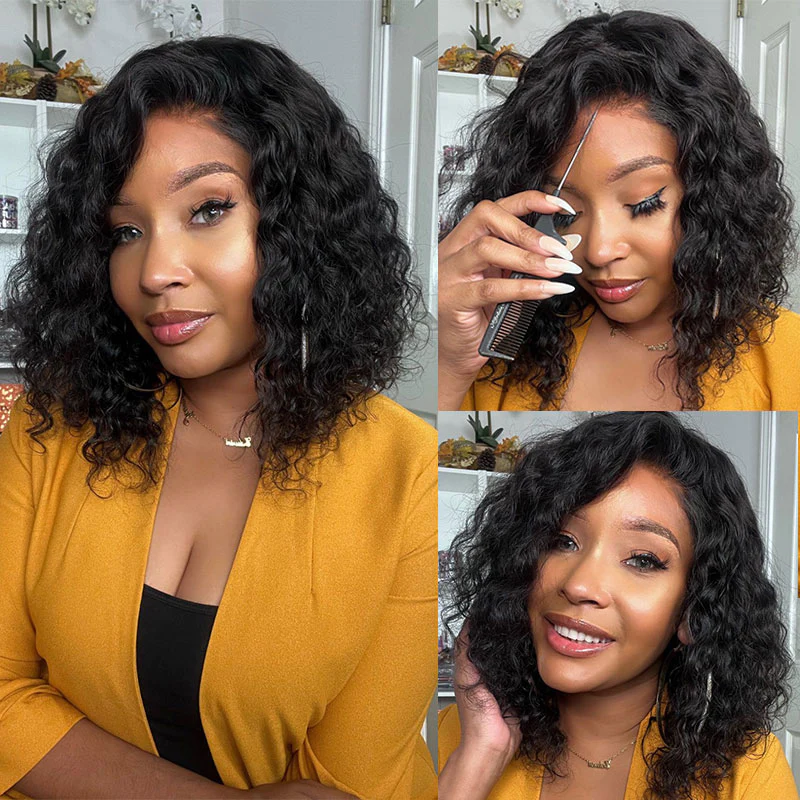 Special Offer | Water Wave Human Hair Glueless Bob Wig 13x4 Lace Wigs