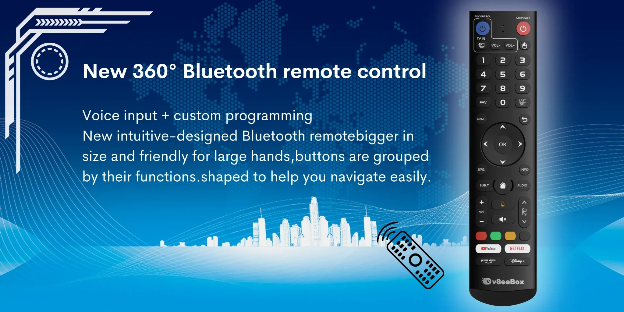 vSeeBox Backlit Voice Remote