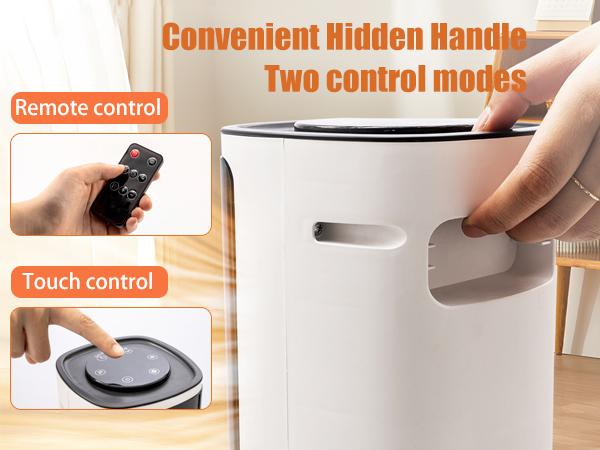 Ceramic Tower 1500W Indoor Space Heater Fan, Room Heating with Oscillation, Portable Tower heater for office, Bedroom, Living room, Overheat Protection, Electronic flame light effect, white