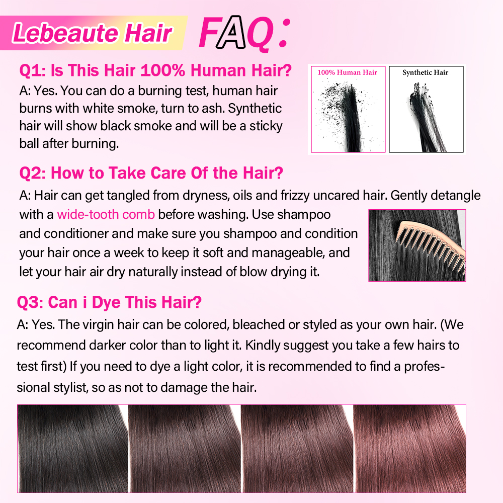 Lebeaute 12-30 Inch Brazilian Hair Body Wave 3 Bundles With 5x5 Lace Closure