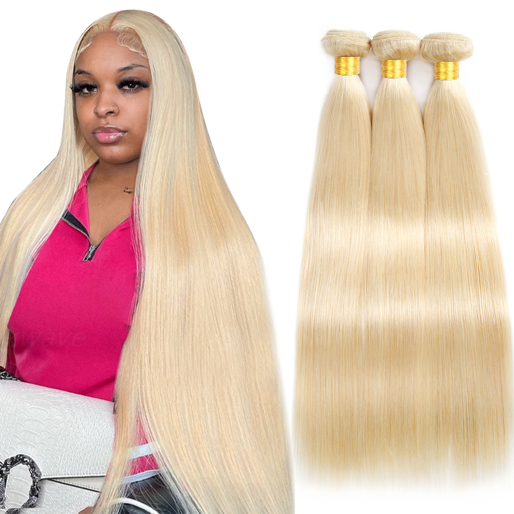 Lebeaute 613 Blonde Hair Brazilian Straight Human Hair Weave 1 3 4 Bundles