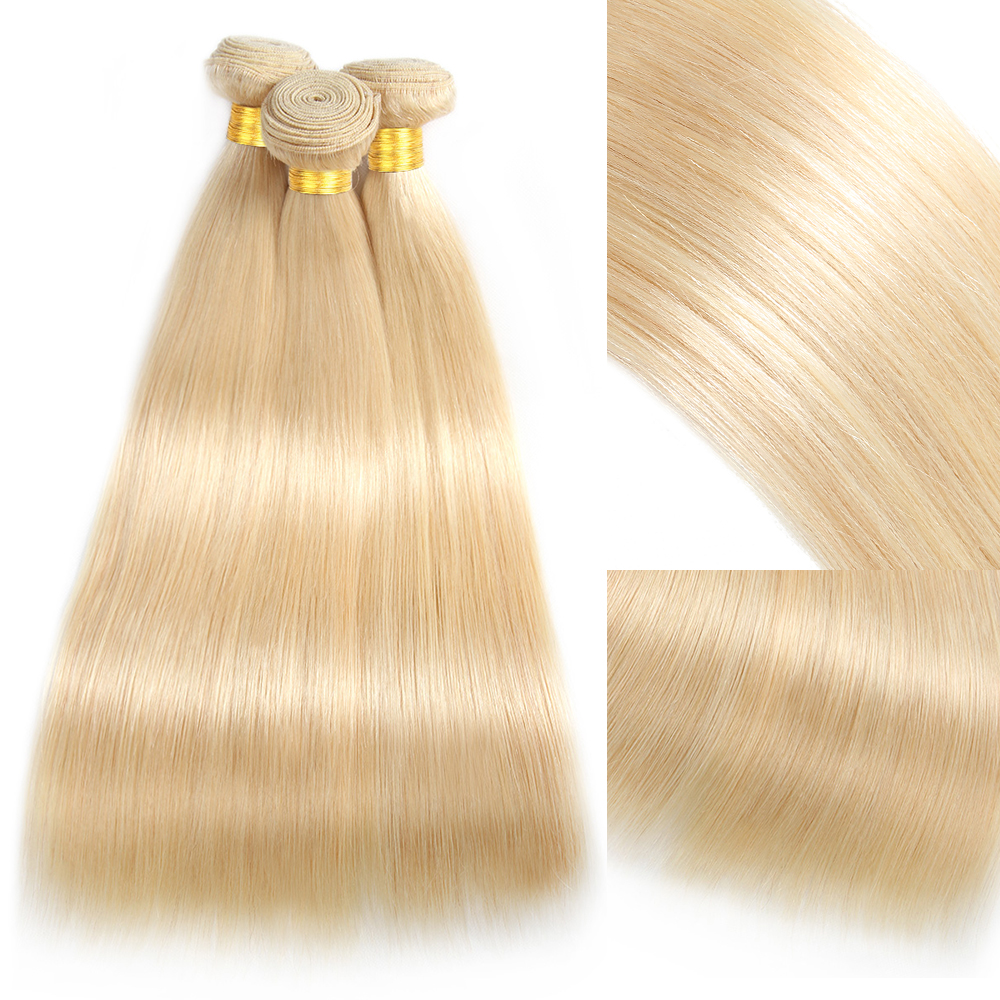 Lebeaute 613 Blonde Hair Brazilian Straight Human Hair Weave 1 3 4 Bundles
