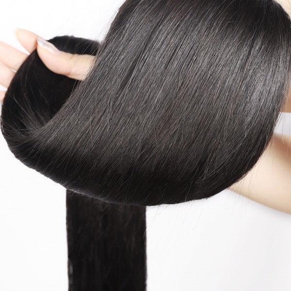 Lebeaute Silky Straight Hair 3 Bundles 100% Brazilian Virgin Human Hair Weave Extensions