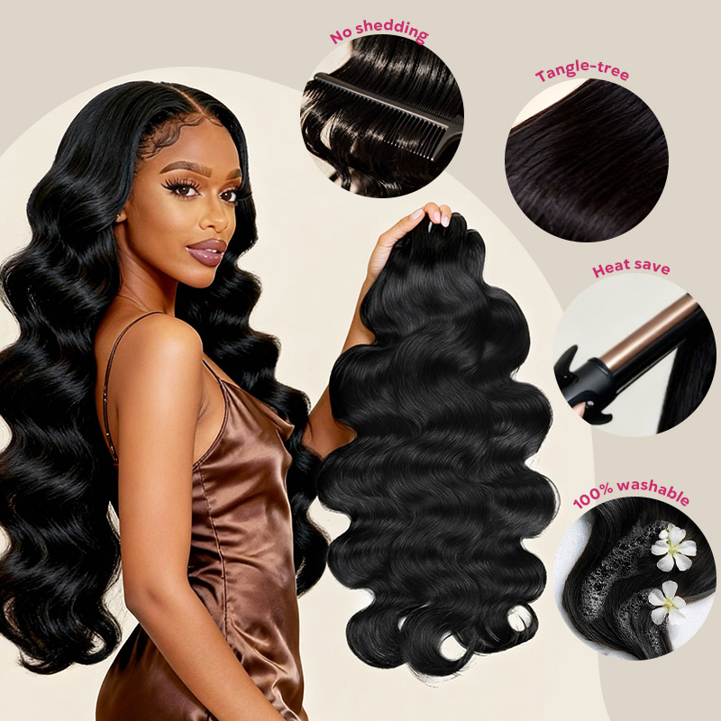 Lebeaute Body Wave Human Hair 1 3 4 Bundles 100% Unprocessed 12A Premium Quality Raw Virgin Hair