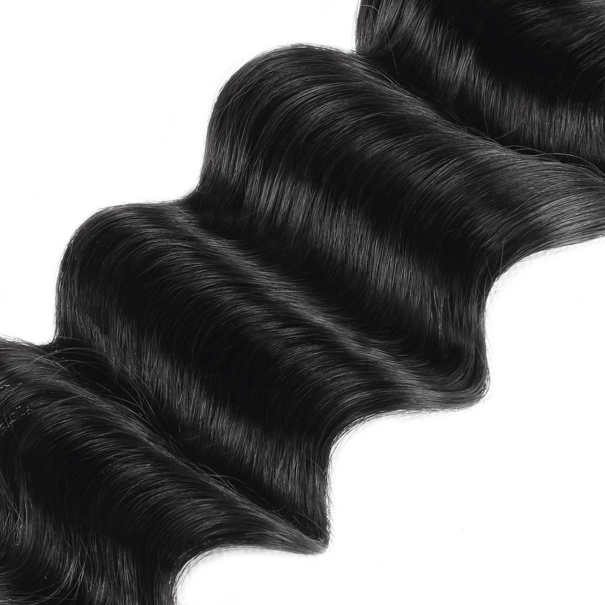 Lebeaute Loose Deep Wave 3 Bundle Deals Human Hair Extension For Sew In