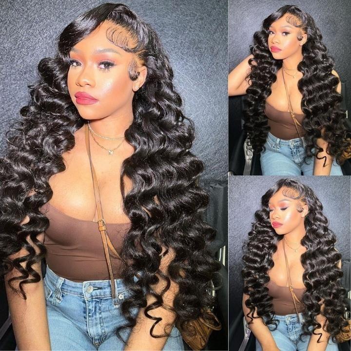 Lebeaute Loose Deep Wave 3 Bundle Deals Human Hair Extension For Sew In