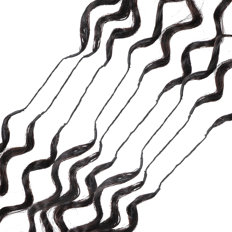 Deep Wave Feather Crochet Human Hair for Mircale Knots Human Hair Bundles Pre-Separeted 50g/ Bundle- Knotless Boho Braids Extensions