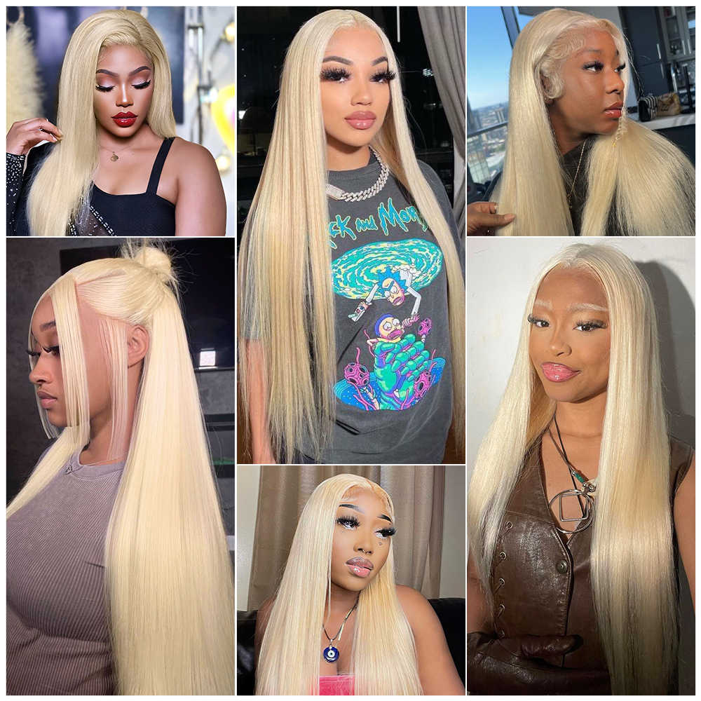 Lebeaute 613 Blonde Hair 3 Bundles With 4x4 Lace Closure Straight Human Hair Extensions