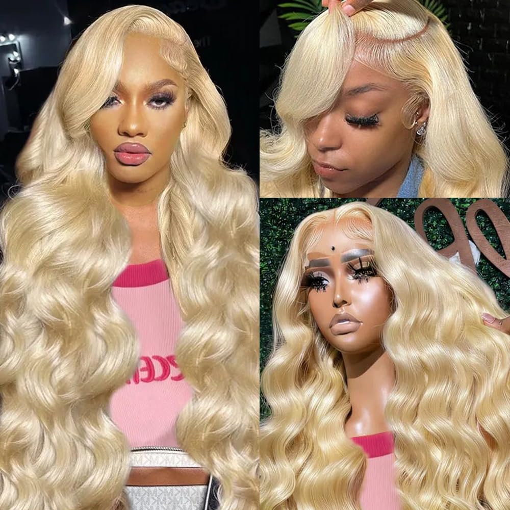 Lebeaute #613 Blonde Color Body Wave Glueless Ready To Wear Wigs Pre Cut 13x4 13x6 Lace Front Wigs