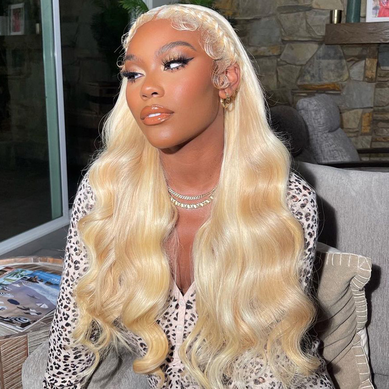 Lebeaute 613 Blonde Body Wave Virgin Human Hair 3 Bundles With 4x4 Lace Closure