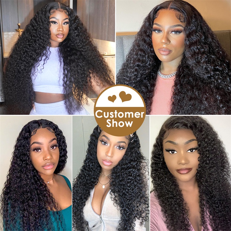 Lebeaute Curly Bundles With 4x4 Lace Closure Remy Human Hair 3/4 Bundles With Swiss Lace Closure