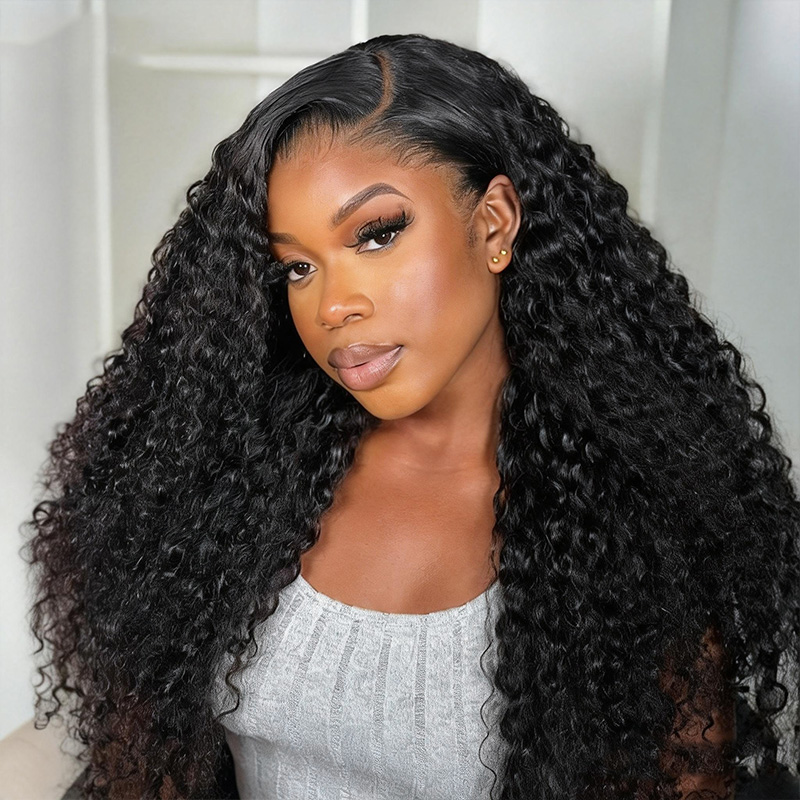 Lebeaute Kinky Curly Human Hair 3 Bundles 100% Unprocessed Real Human Hair Weave Weft