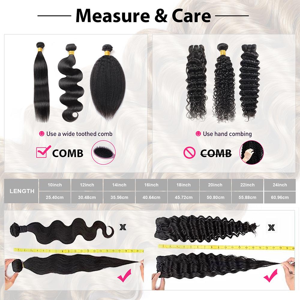 Lebeaute 12-30 Inch Brazilian Hair Body Wave 3 Bundles With 5x5 Lace Closure