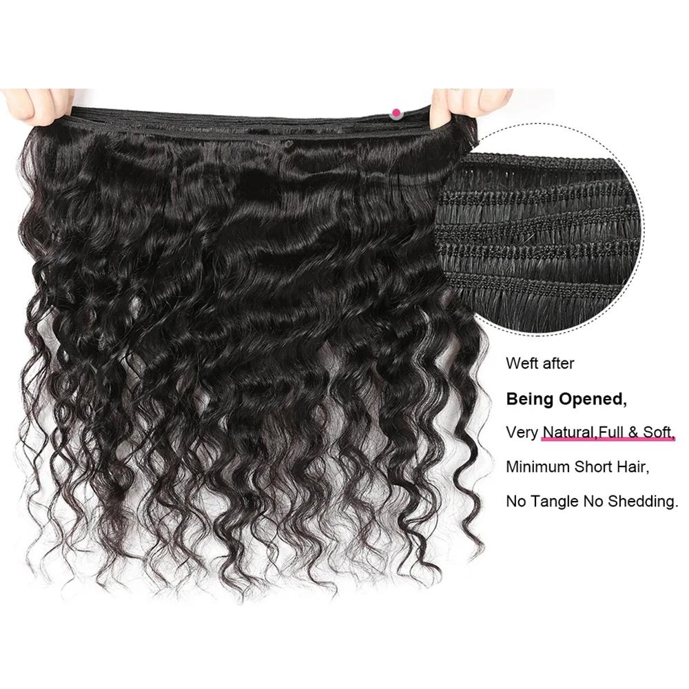 Lebeaute Loose Deep Wave 3 Bundle Deals Human Hair Extension For Sew In