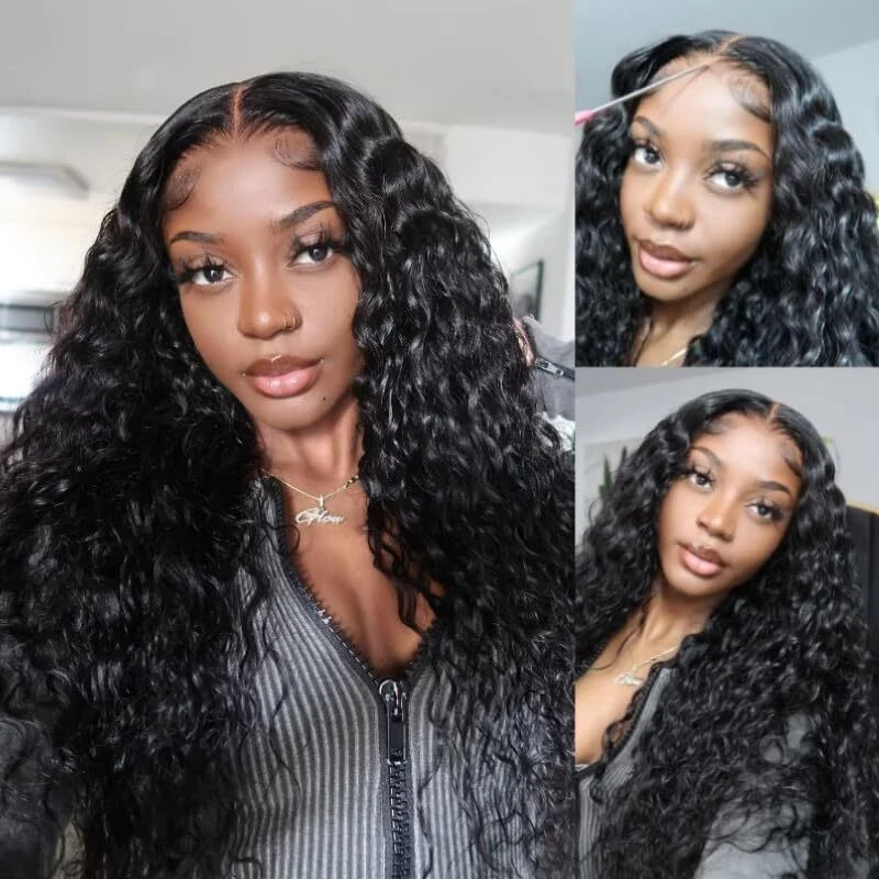 Lebeaute 40 Inch Human Hair Wig Water Wave 13x4 13x6 Lace Front Wigs Wet And Wavy HD Lace Wigs