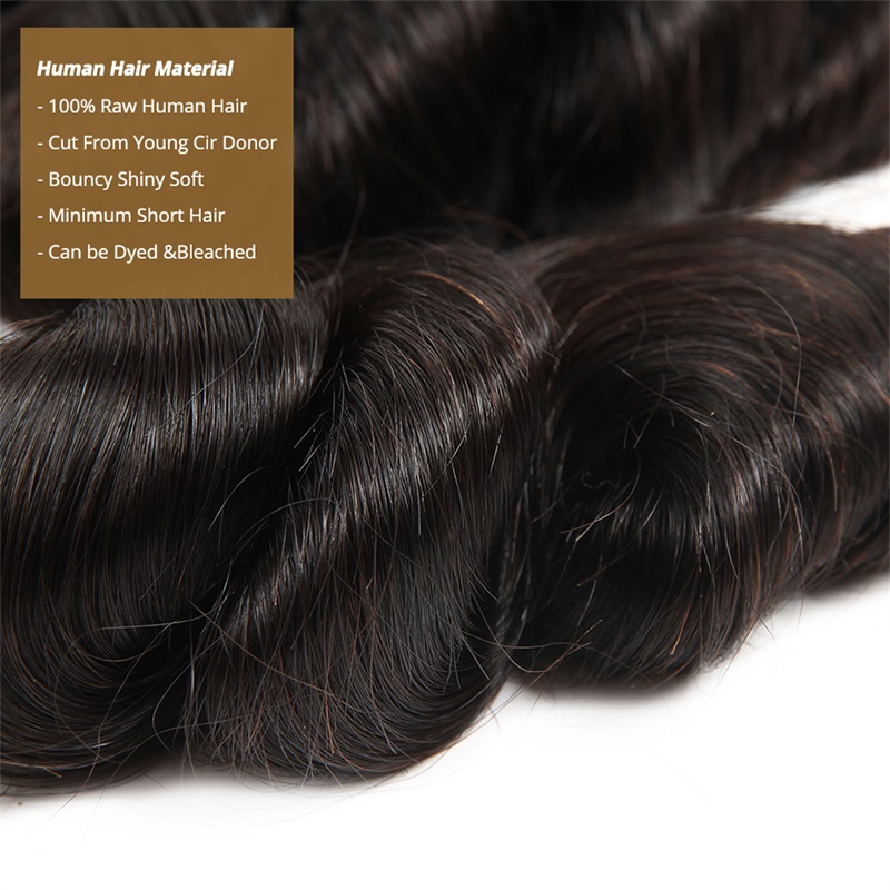 Lebeaute Loose Wave Virgin Human Hair 3 Bundles 100% Unprocessed Human Hair Extension