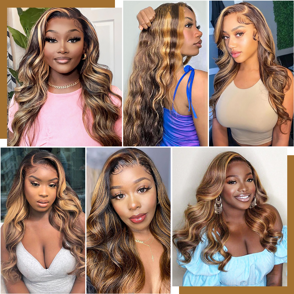 Lebeaute P4/27 Highlight Body Wave Hair Bundles 100% Unprocessed Colored Human Hair Weave