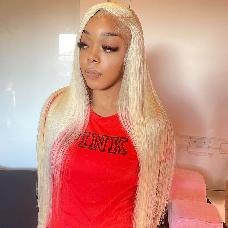 Lebeaute 613 Blonde Hair 3 Bundles With 4x4 Lace Closure Straight Human Hair Extensions