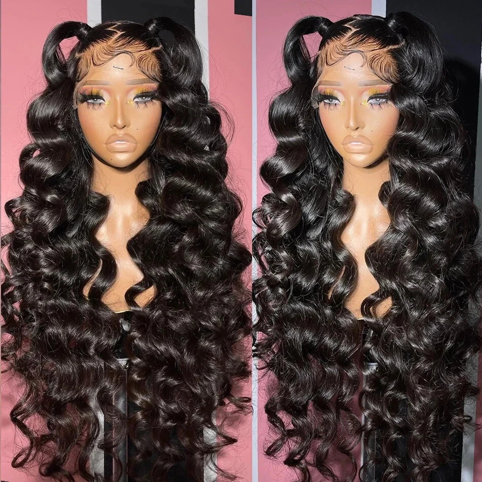 Lebeaute Loose Deep Wave 13x6 Lace Front Human Hair Wigs 200% Density Glueless Wigs for Beginners
