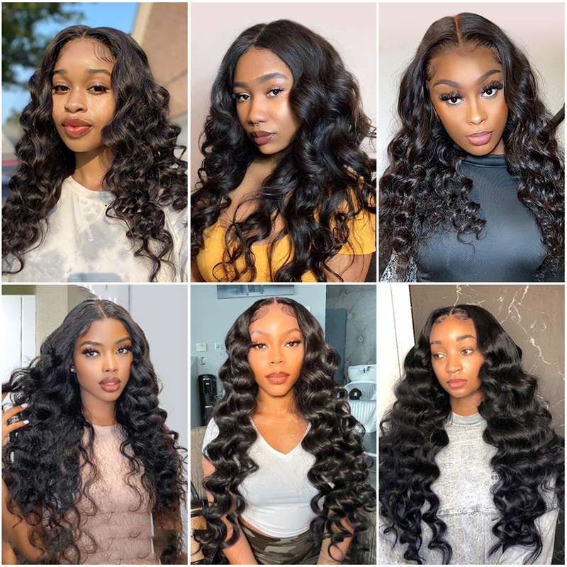 Lebeaute Loose Wave 3 Bundles With 5x5 HD Lace Closure 100% Virgin Human Hair