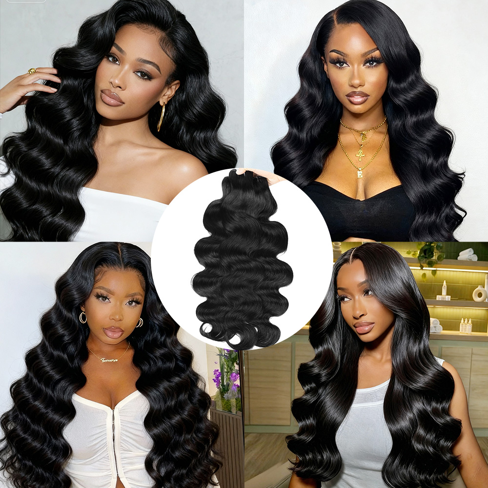 Lebeaute Body Wave Human Hair 1 3 4 Bundles 100% Unprocessed 12A Premium Quality Raw Virgin Hair