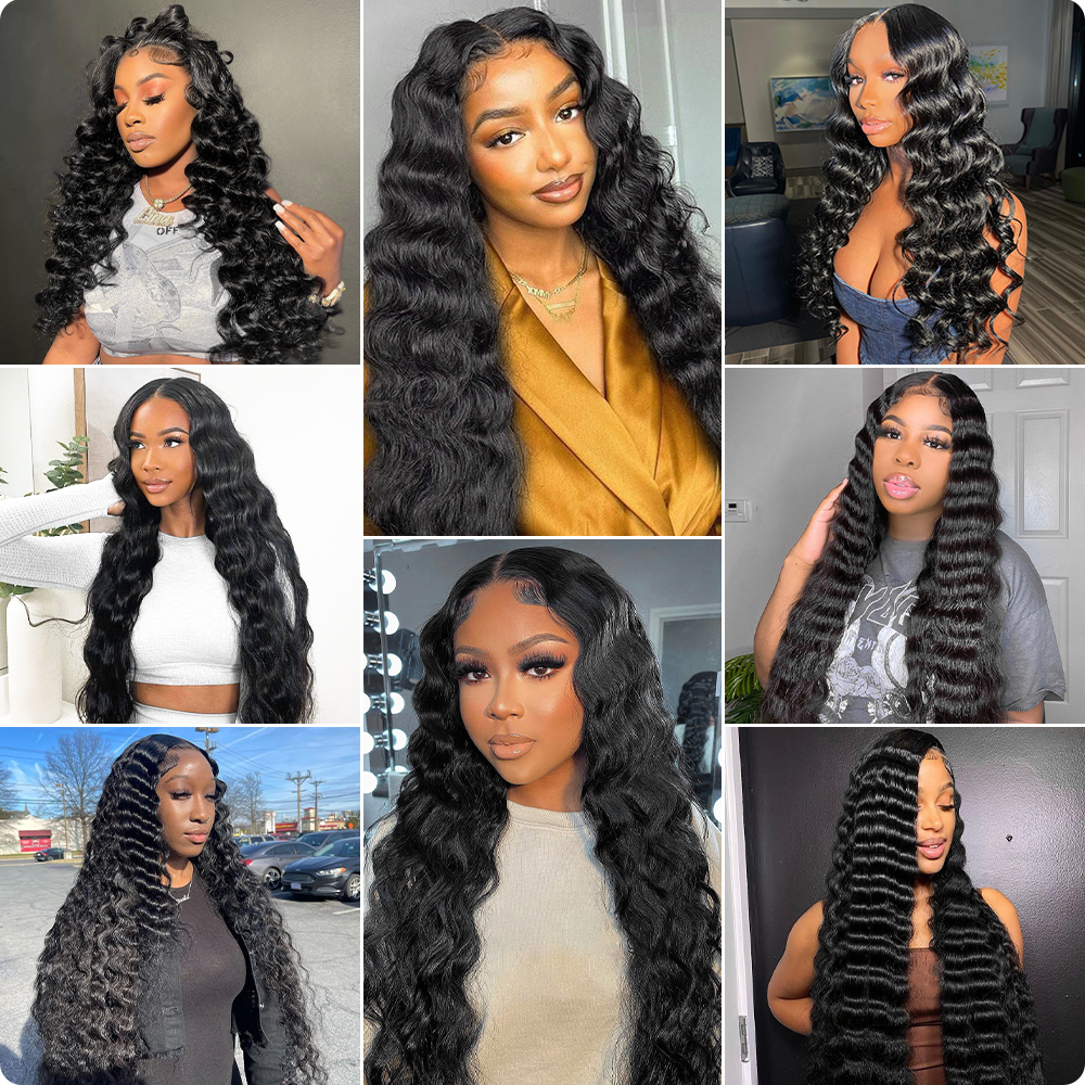 Lebeaute Bundles With Closure Loose Deep Wave Hair 3 Bundles With 2x6 Lace Closure