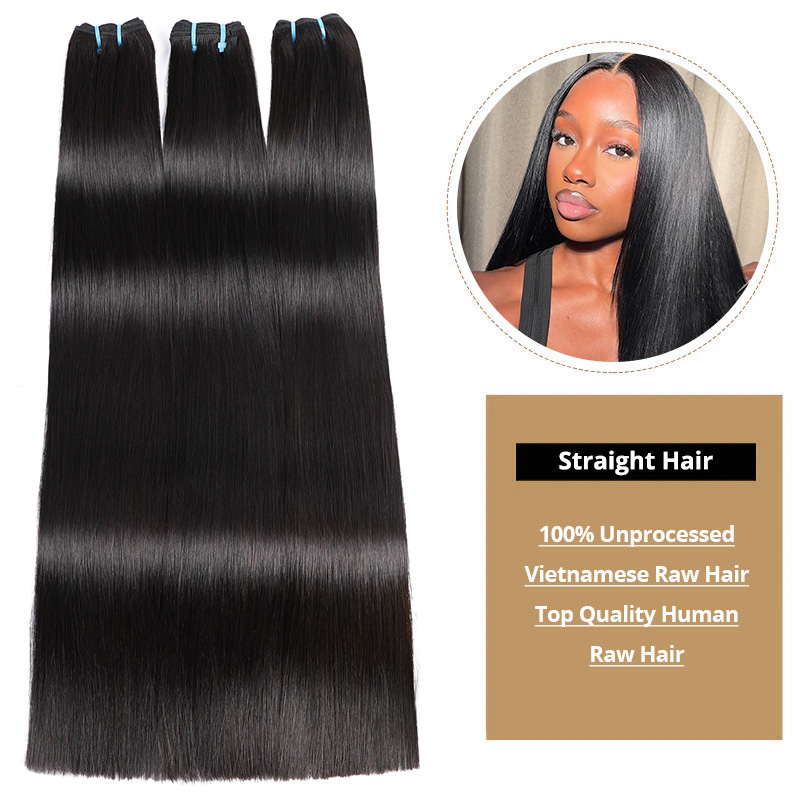 Lebeaute Vietnamese Hair 100% Unprocessed Straight Human Hair Bundles 15A Premium Quality Raw Hair