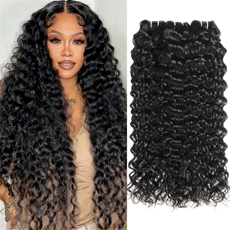 Lebeaute 3 Bundles Water Wave Virgin Human Hair Extension 12-30 Inches