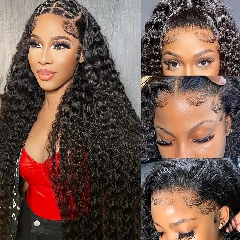 Lebeaute 40 Inch Human Hair Wig Water Wave 13x4 13x6 Lace Front Wigs Wet And Wavy HD Lace Wigs