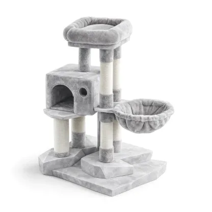 Kratzbaum MDF Sisal Grau 55 x 45 x 127 cm-Furnific