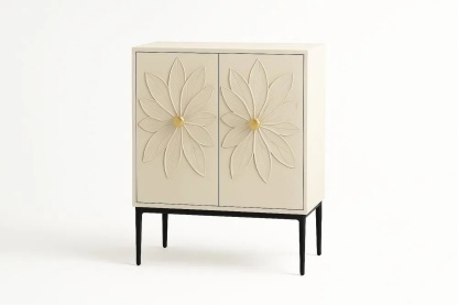 Structure en bois massif avec pieds en acier inoxydable