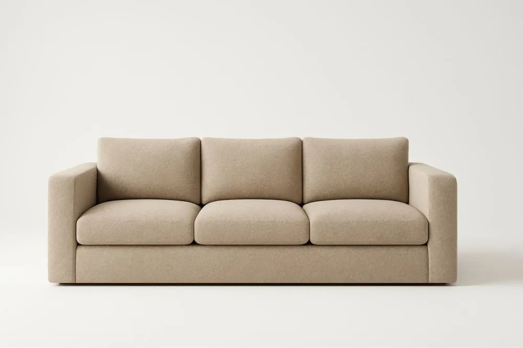 Canapé 3 places en tissu beige