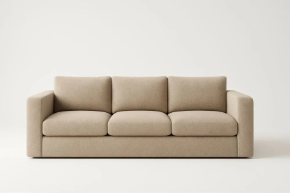 Canapé 3 places en tissu beige