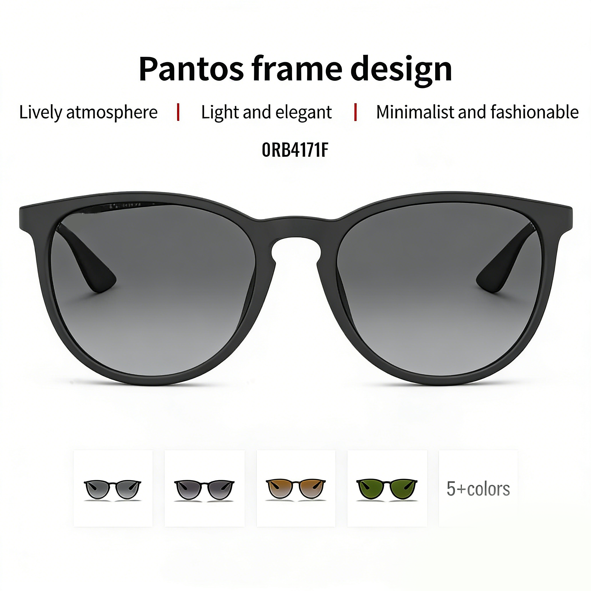 Rayban Ray-Ban Sunglasses Erica Pantos Gradient Polarized Women'S Retro Sunglasses 0Rb4171F Can Be Customized