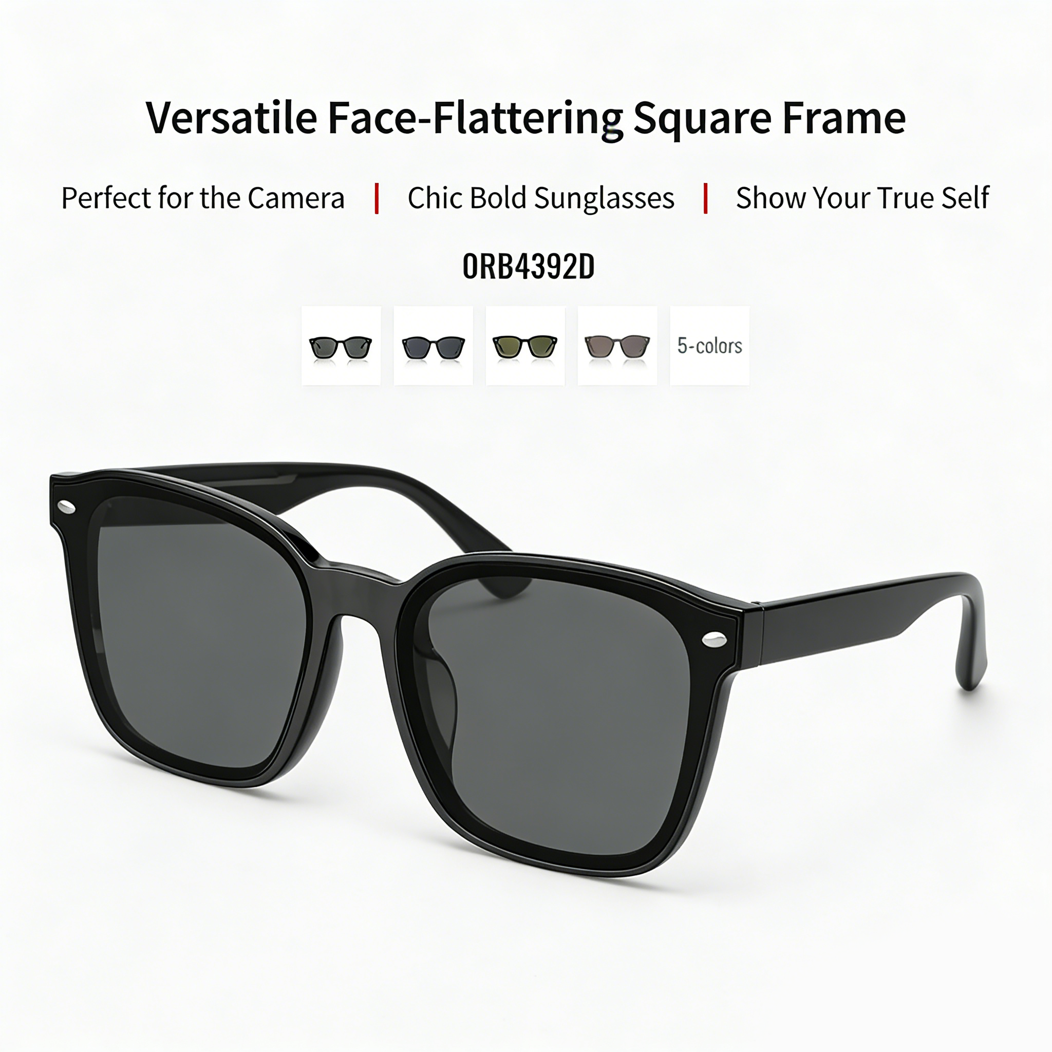 Rayban Ray-Ban Sunglasses Black Ultra-Fashionable Sunglasses Sun Protection For Men And Women Polarized 0Rb4392D/0Rb4391D