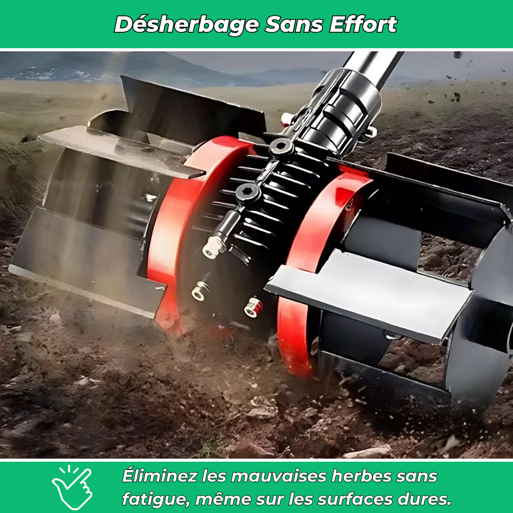 G700 PRO - Roue de Désherbage Multifonctions – Outil Efficace pour Entretien de Jardin et Élimination des Mauvaises Herbes