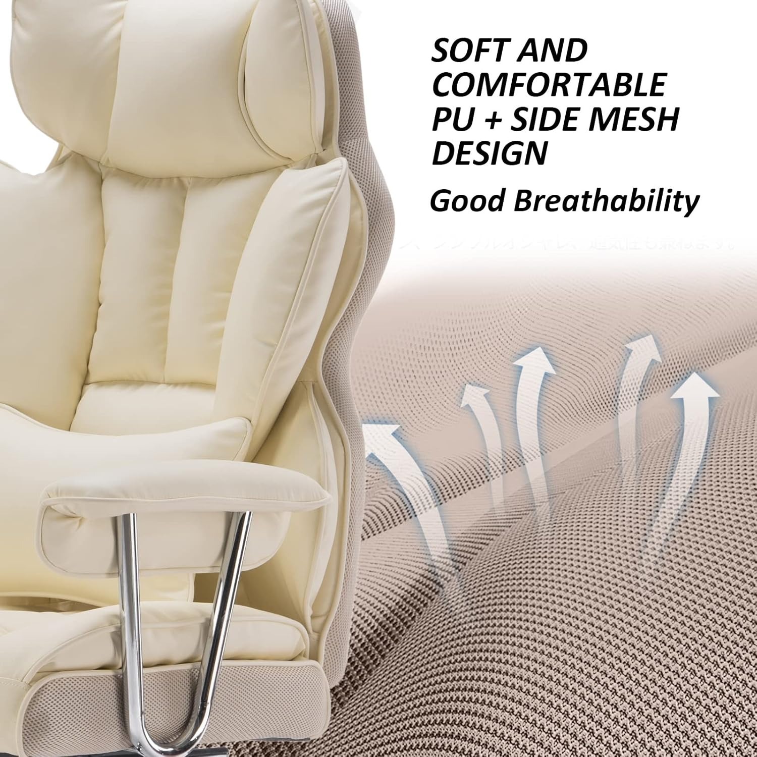 🔥Warehouse Clearance✨💺PU Leather Computer Chair, Executive Office Chair with Leg Rest and Lumbar Support🪑