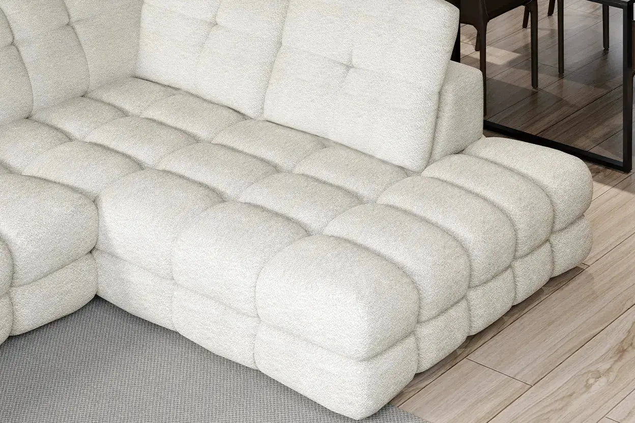 Canapé Panoramique Convertible Électrique VOLTERRA XL - 400 x 217 x 171 cm