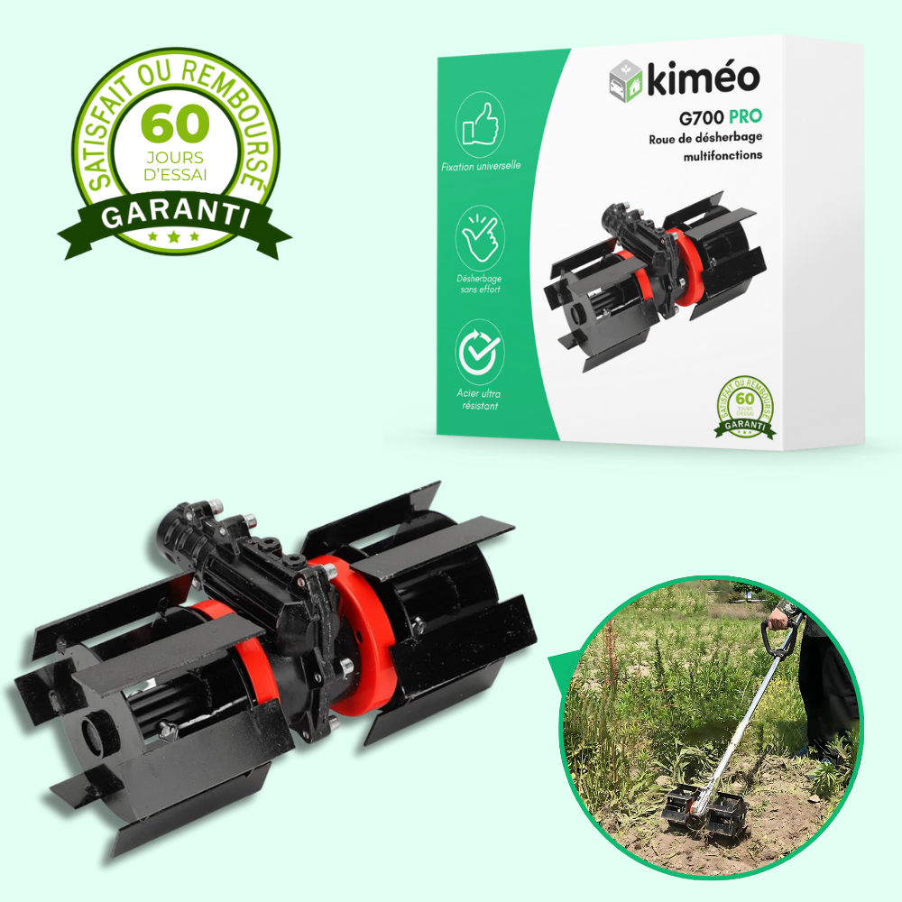 G700 PRO - Roue de Désherbage Multifonctions – Outil Efficace pour Entretien de Jardin et Élimination des Mauvaises Herbes