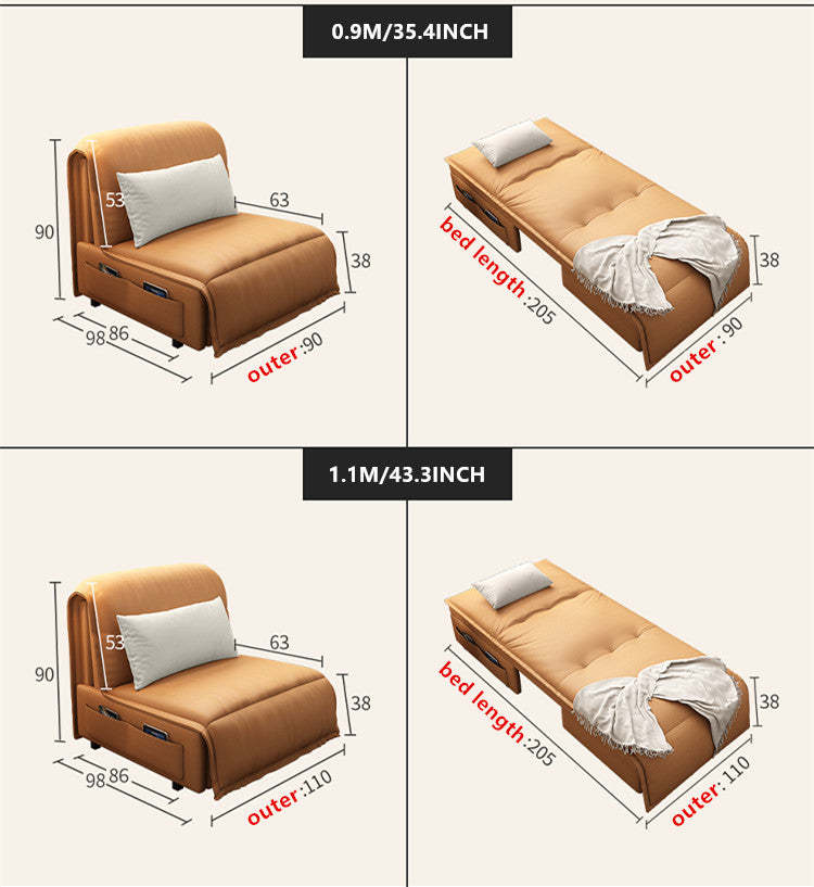 Remote Controlled Power Sleeper Sofa Bed