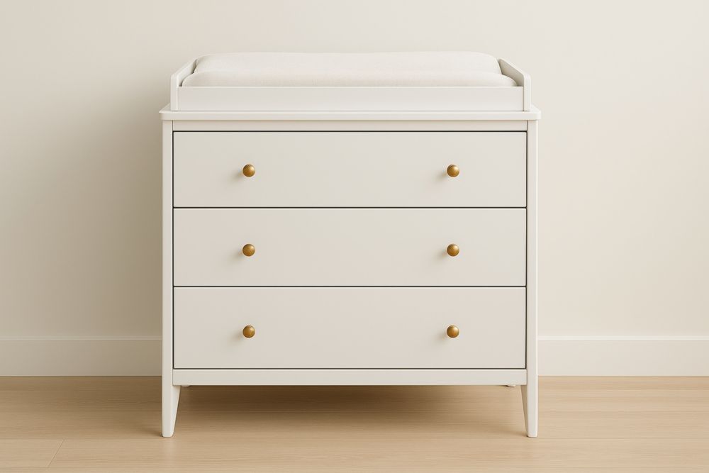 Cassettiera fasciatoio in MDF Bianco 90x45x95 cm