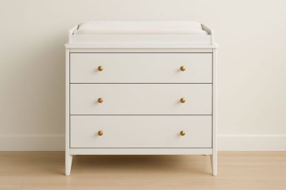 Cassettiera fasciatoio in MDF Bianco 90x45x95 cm