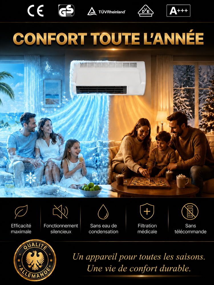 Climatiseur mural domestique 3.0 économe en énergie, chaud et froid🥵 Dites adieu aux factures d'électricité exorbitantes et à la chaleur étouffante ! 